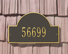 Whitehall Arch Marker Standard Wall Address Plaque (One Line)