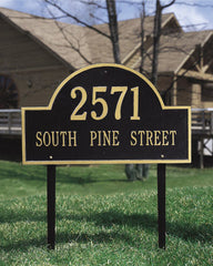 Whitehall Arch Marker Estate Lawn Address Plaque (Two Line)