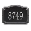Whitehall Williamsburg Standard Wall Address Plaque (One Line) Black/Silver 1290BS