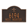 Whitehall Bayou Vista Standard Wall Address Plaque (Two Line) 2845OB