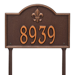 Whitehall Bayou Vista Standard Lawn Address Plaque (One Line)