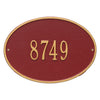 Whitehall Hawthorne Oval Standard Wall Address Plaque (One Line) 2922RG