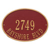 Whitehall Hawthorne Oval Standard Wall Address Plaque (Two Line) 2923RG
