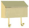 Provincial Collection Brass mailbox horizontal polished brass newspaper hooks MB-500-PB