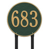 Whitehall Round 15" Diameter Lawn Address Plaque (One Line) 2099GG