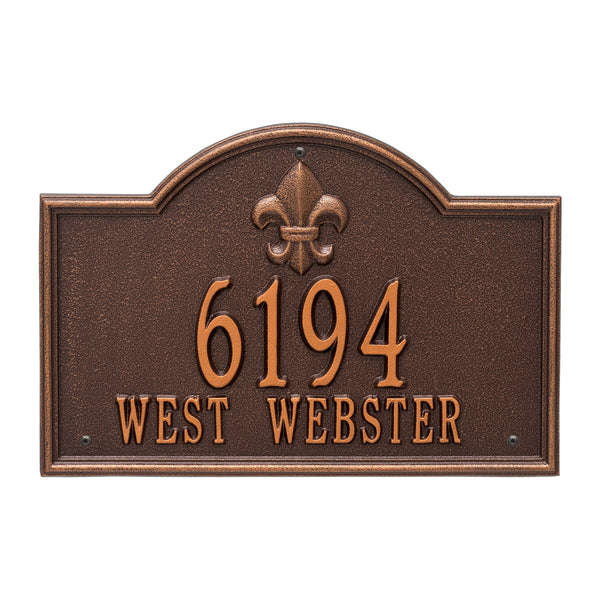 Whitehall Bayou Vista Standard Wall Address Plaque (Two Line) 2845AC
