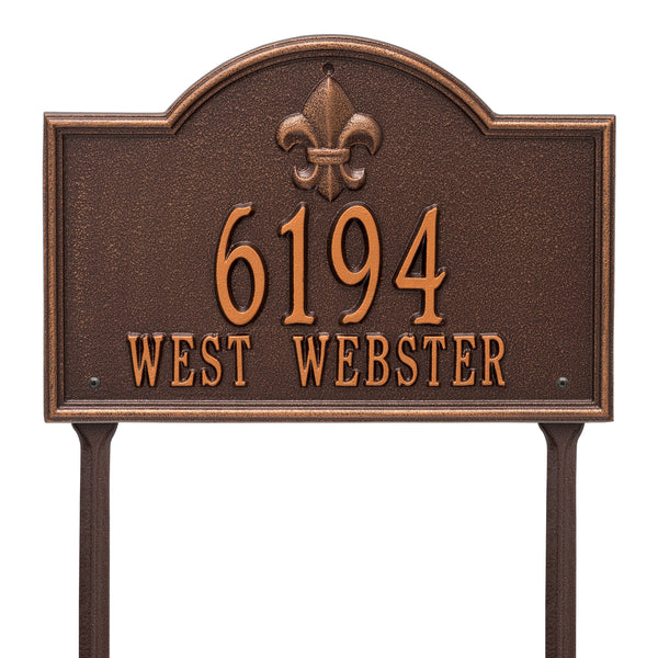 Whitehall Bayou Vista Standard Lawn Address Plaque (Two Line) 2846AC