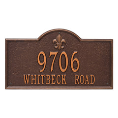 Whitehall Bayou Vista Estate Wall Address Plaque (Two Line)