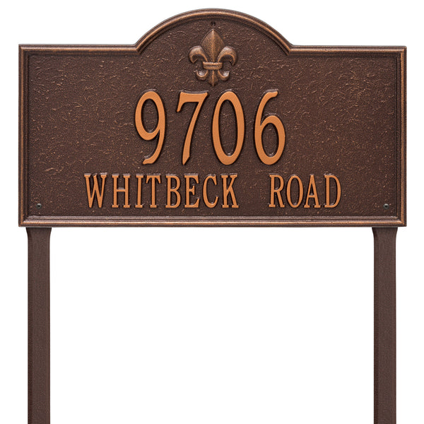 Whitehall Bayou Vista Estate Lawn Address Plaque (Two Line)  2848AC