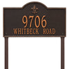 Whitehall Bayou Vista Estate Lawn Address Plaque (Two Line)  2848OB