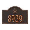 Whitehall Bayou Vista Standard Wall Address Plaque (One Line) 2858OB