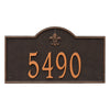 Whitehall Bayou Vista Estate Wall Address Plaque (One Line) 2860OB