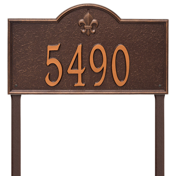 Whitehall Bayou Vista Estate Lawn Address Plaque (One Line) 2861AC