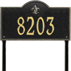 Whitehall Bayou Vista Estate Lawn Address Plaque (One Line)