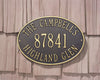 Whitehall  Hawthorne Oval Standard Wall Address Plaque (Three Line) 2918OG