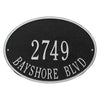 Whitehall Hawthorne Oval Standard Wall Address Plaque (Two Line) 2923BS
