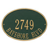 Whitehall Hawthorne Oval Standard Wall Address Plaque (Two Line) 2923GG