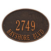 Whitehall Hawthorne Oval Standard Wall Address Plaque (Two Line) 2923OB