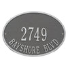 Whitehall Hawthorne Oval Standard Wall Address Plaque (Two Line) 2923PS