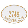 Whitehall Hawthorne Oval Standard Wall Address Plaque (Two Line) 2923WG