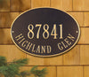 Whitehall  Hawthorne Oval Standard Wall Address Plaque (Two Line) 2923OG