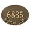 Whitehall Hawthorne Oval Estate Wall Address Plaque (Two Line) 2927AB