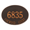Whitehall Hawthorne Oval Estate Wall Address Plaque (Two Line) 2927OB