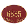 Whitehall Hawthorne Oval Estate Wall Address Plaque (Two Line) 2927RG