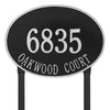 Whitehall Hawthorne Oval Estate Lawn Address Plaque (Two Line) 2929BS