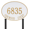 Whitehall Hawthorne Oval Estate Lawn Address Plaque (Two Line) 2929WG