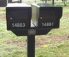 Fort Knox 2 T Mailbox Post Black with standard mailboxes
