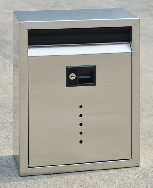 Ecco E10 Mailbox Satin Stainless Steel Locking Mailbox Large