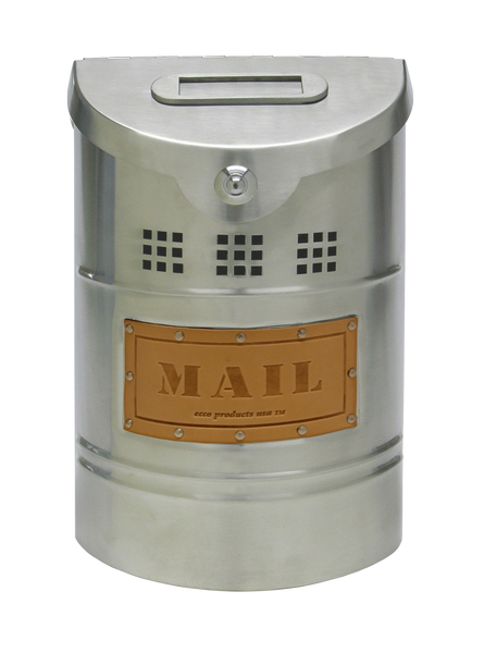 Ecco E1 Stainless Steel Mailbox Brushed Leather E1X