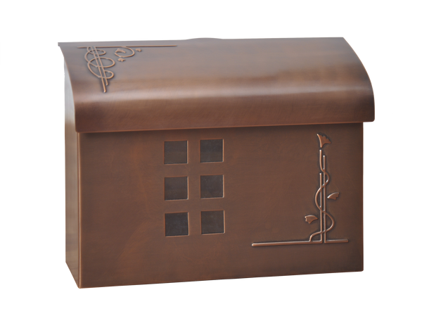 E7AC Ecco E7 Antique Copper wall mount mailbox