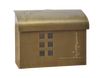 E7BS Ecco E7 Satin Brass wall mount mailbox