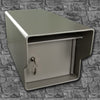 Fort Knox Small Standard Mailbox Gray Front Profile SMSTD