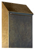 Provincial Collection Brass Mailbox Vertical Antiqued Hammered Brass MB-400-AB
