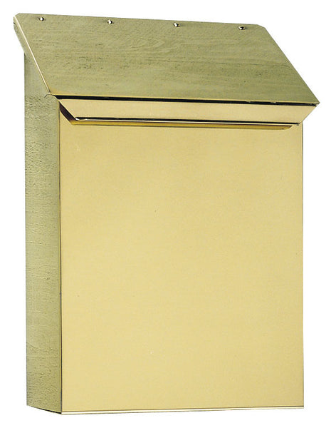 Provincial Collection Brass Mailbox Vertical Polished Brass MB-400-PB