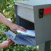 Mail Boss Curbside Mailbox Gray Open