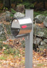 Spira Post Mount Mailbox Large Silver post