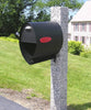 Spira Black Powder Coat Post Mount Mailbox Large