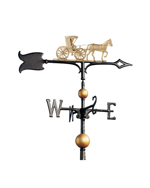 30" Full-Bodied Traditional Directions Country Doctor Weathervane- Gold Bronze