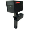 Mail Boss Curbside Mailbox Black Post and Newspaper Holder